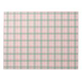 Rosa und grüne Tartan-Weihnachtskarten-Umschlag Notizblock (Vorderseite)