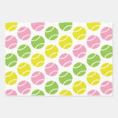 Rosa und grüne Tennisschläger Geschenkpapier Set (Vorderseite)