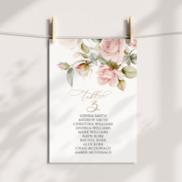 Rosa und Grüne Tischnummer 3 Sitzplan