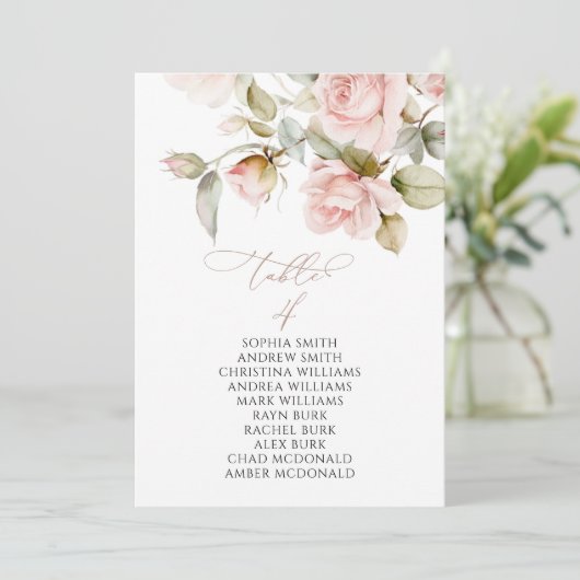 Rosa und Grüne Tischnummer 4 Sitzplakette (Stehend Vorderseite)