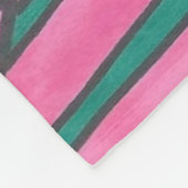 Rosa und grüne tropische Blätter Fleecedecke (Ecke)