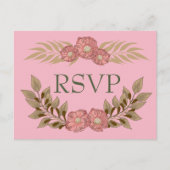 Rosa und grüne UAWG Einladungspostkarte (Vorderseite)