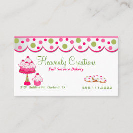 Rosa und grüne visitenkarte