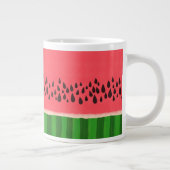 Rosa und grüne Wassermelone Jumbo-Tasse (Rechts)