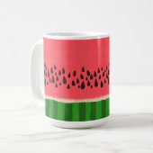 Rosa und grüne Wassermelone Kaffeetasse (Vorderseite Links)