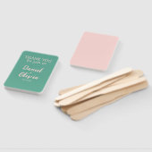 Rosa und grüne Wavy-Hochzeit Fächer (Non-assembled)