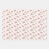 Rosa und grüne Weihnachtsbaum Bows Candy Canes Geschenkpapier Set (Vorderseite 2)