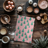 Rosa und grüne Weihnachtsbäume Küchentücher