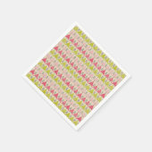 Rosa und grüne Weihnachtsbäume Serviette (Ecke)