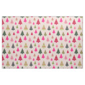 Rosa und grüne Weihnachtsbäume Stoff (Yard (91,4 cm))
