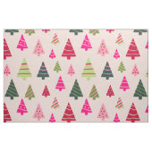 Rosa und grüne Weihnachtsbäume Stoff (Fat Quarter (45,7 x 55,9 cm))