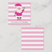Rosa und grüne Weihnachtskarten Mitteilungskarte (Vorne/Hinten)