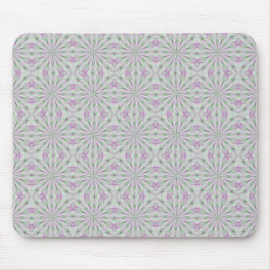Rosa und grüne Weihnachtsrosetten Mousepad (Vorne)