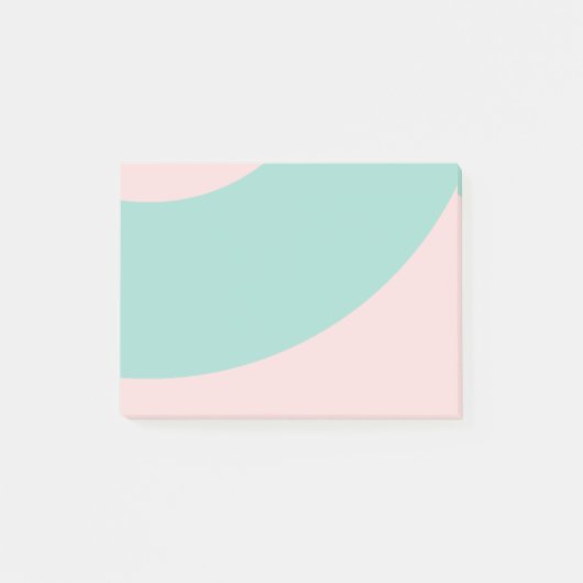 Rosa und grüne Wirbel Post-it Klebezettel (Vorderseite)