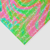 Rosa und grüne Wirbel Seidenpapier (Ausschnitt)