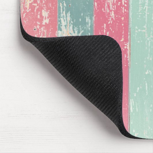 Rosa und grüne Zaunstruktur Mousepad (Ecke)