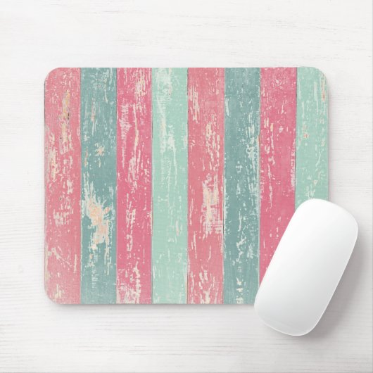 Rosa und grüne Zaunstruktur Mousepad (Mit Mouse)