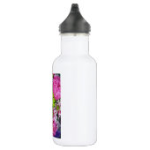 Rosa und grüner Blumenstrauß Edelstahlflasche (Rechts)