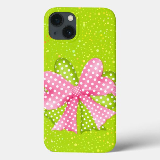 Rosa und grüner Bow und Band Case-Mate iPhone Hülle (Rückseite)