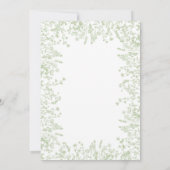 Rosa und grüner Bug Baby Dusche Einladung (Rückseite)