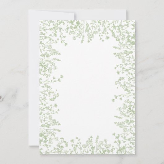 Rosa und grüner Bug Baby Dusche Einladung (Rückseite)