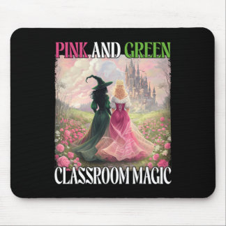 Rosa und grüner Clroom Magic Hexenmeister Hallowee Mousepad
