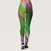 Rosa und grüner Farbton Leggings (Rückseite)