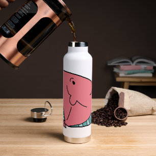 Rosa und grüner Fisch Trinkflasche