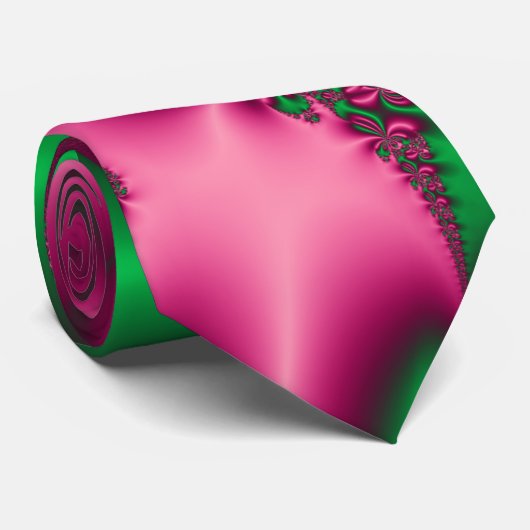 Rosa und grüner Fluss Krawatte (Gerollt)