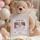 Rosa und grüner irischer Kindergeburtstag Dankeskarte