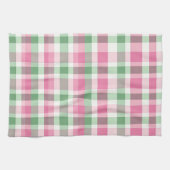 Rosa und grüner Karierter Karton Gemustert Geschirrtuch (Horizontal)