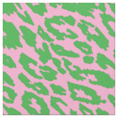 Rosa und grüner Leopard Stoff (Nahaufnahme)