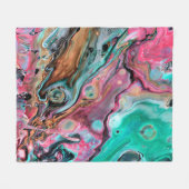 Rosa und grüner Marmor Fleecedecke (Vorderseite (Horizontal))