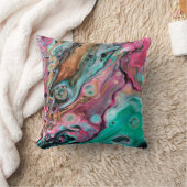 Rosa und grüner Marmor Kissen (Decke)