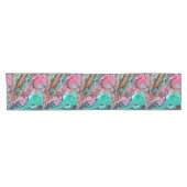 Rosa und grüner Marmor Kurzer Tischläufer (Horizontal)
