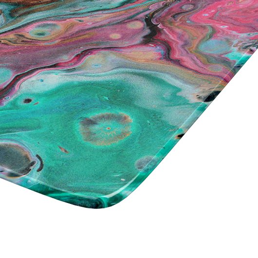 Rosa und grüner Marmor Schneidebrett (Ecke)