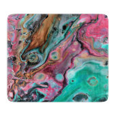 Rosa und grüner Marmor Schneidebrett (Vorderseite)