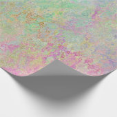 Rosa und grüner Marmordruck Geschenkpapier (Ecke)