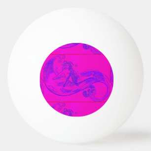 rosa und grüner Meerjungfrau-Klingeln pong Ball Tischtennisball