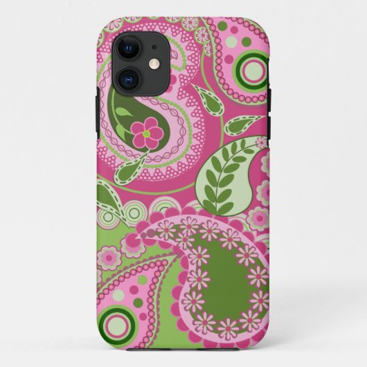Rosa und grüner Paisley iPhone 5 Kasten Case-Mate iPhone Hülle (Rückseite)