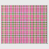 Rosa und grüner Schottenkaro Geschenkpapier (Flach)