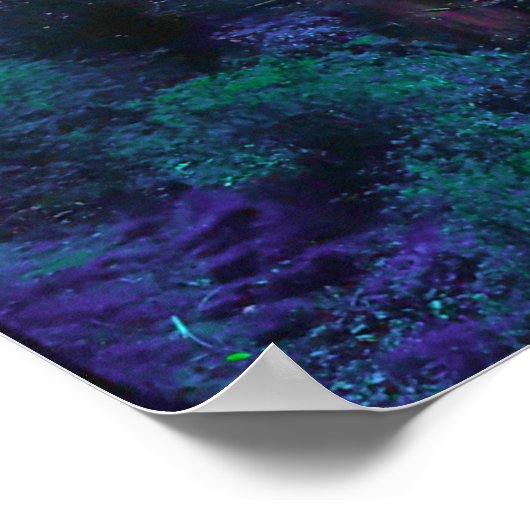 Rosa und grüner Teich und Willow Poster (Ecke)