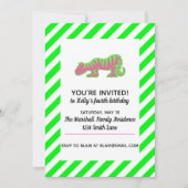 Rosa und grüner Tiger Einladung (Vorderseite)