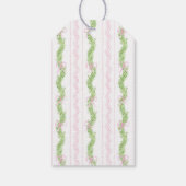Rosa und grüner Weihnachtskranz Geschenkanhänger (Rückseite)