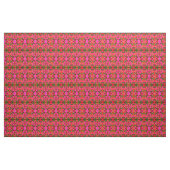 Rosa und grünes Abstraktes Blumenmuster Stoff (Fat Quarter (45,7 x 55,9 cm))