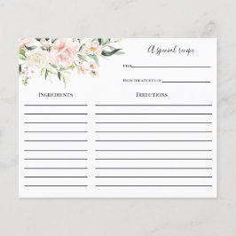 Rosa und grünes Brautparty Rezept Karte