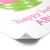 Rosa und grünes Cupcake Poster Print Wall Decke (Ecke)