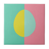 Rosa und grünes Ei Fliese (Vorderseite)