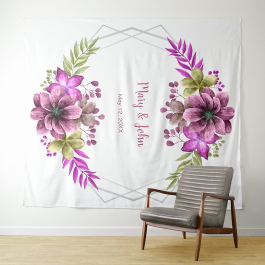 Rosa und grünes Foto für Blumenzwiebeln Wandteppich (Beispiel (Horizontal))