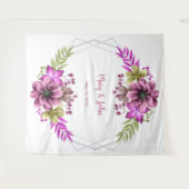 Rosa und grünes Foto für Blumenzwiebeln Wandteppich (Vorderseite (Horizontal))